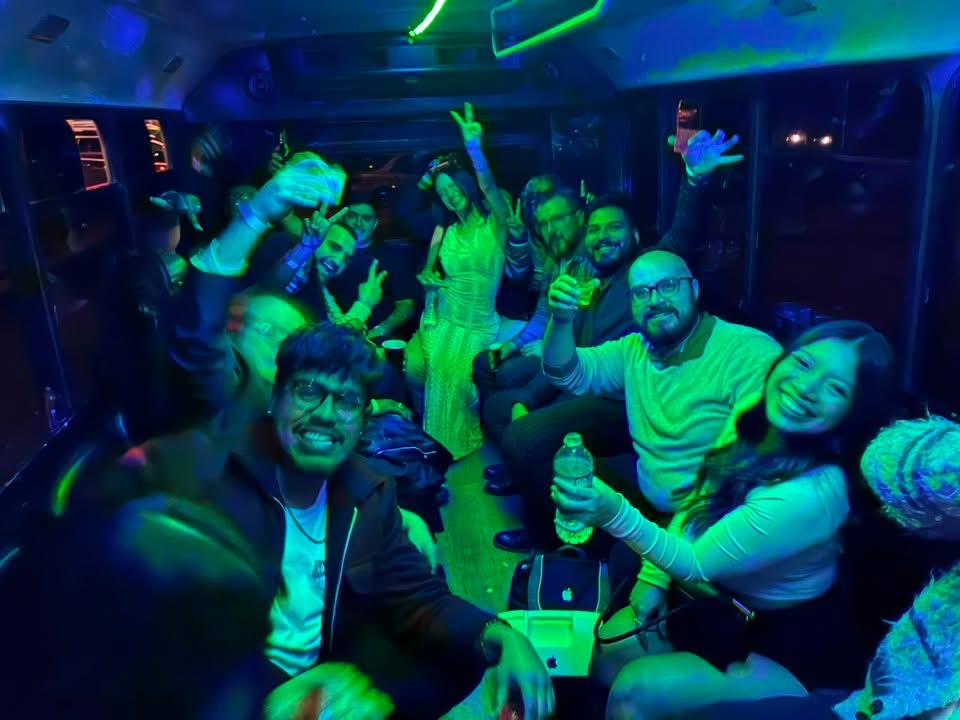 32 Passenger Bus interior